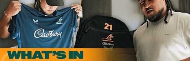 Wallabies Kit Bag Unboxing With Brandon Paenga-Amosa! | Wallabie