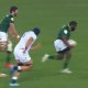 Ox Nche breaks and leads to a try