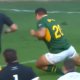 Andre Esterhuizen opens the scores for South Africa